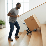 Wadfow Lifting & Workshop Equipment Wadfow 60kg Aluminium 6-Wheel Stair-Climbing Foldable Hand Truck with Elastic Bungee Cord - WWB6A06