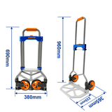 Wadfow Lifting & Workshop Equipment Wadfow 60kg Compact Foldable Hand Truck with Elastic Bungee Cord - WWB9A06
