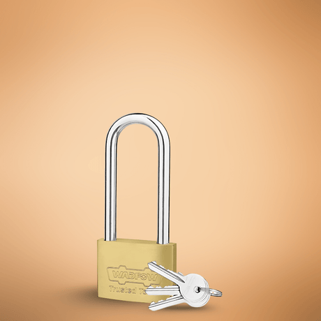 Wadfow Padlocks & Accessories Wadfow 60mm Long Shackle Brass Padlock - WPD2460