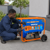 Wadfow Generator Wadfow 7.0KW Gasoline Generator with Electric Start, 25L Fuel Tank & Wheel Kit – WGEAA096