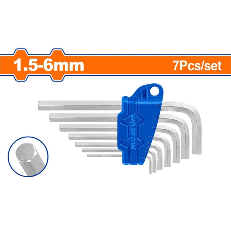 Wadfow Sockets & Hex Keys Wadfow 7 Pieces Short Arm Hex Key Set - WHK1671