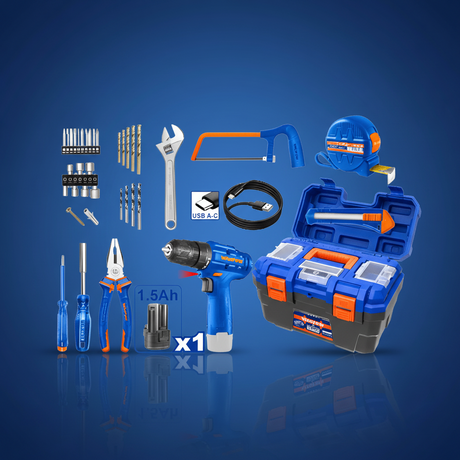 Wadfow Tool Set Wadfow 77-Piece Cordless Drill Tool Set - WDT4B77