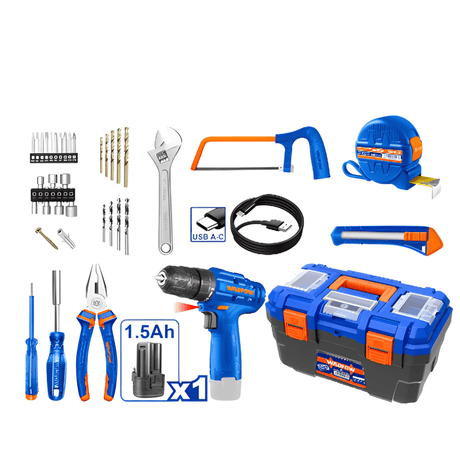 Wadfow Tool Set Wadfow 77-Piece Cordless Drill Tool Set - WDT4B77