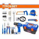 Wadfow Tool Set Wadfow 77-Piece Cordless Drill Tool Set - WDT4B77