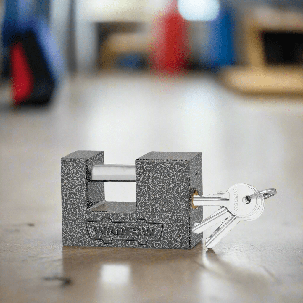 Wadfow Padlocks & Accessories Wadfow 80mm Rectangular Type Iron Padlock - WPD7580