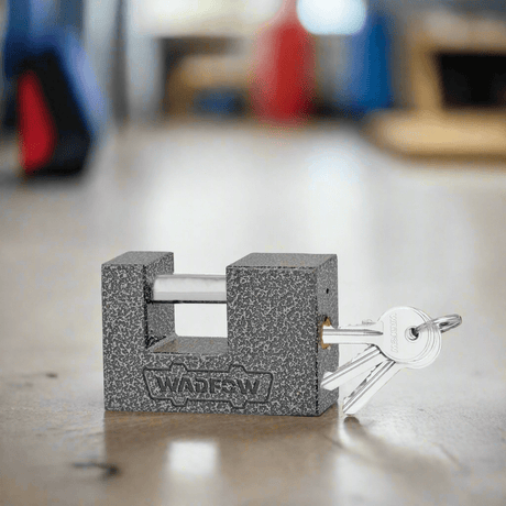 Wadfow Padlocks & Accessories Wadfow 80mm Rectangular Type Iron Padlock - WPD7580