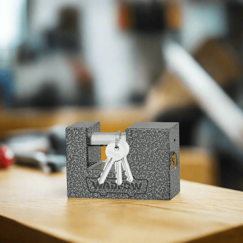 Wadfow Padlocks & Accessories Wadfow 80mm Rectangular Type Iron Padlock - WPD7580