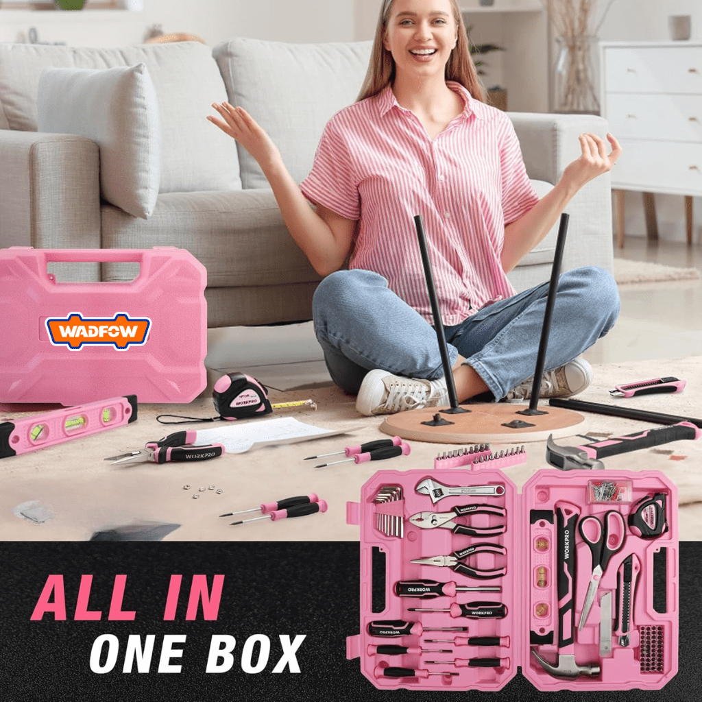 Wadfow Tool Set Wadfow 89-Piece Pink Hand Tool Set - WHS3B89