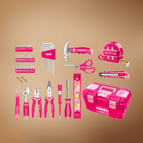 Wadfow Tool Set Wadfow 89-Piece Pink Hand Tool Set - WHS3B89