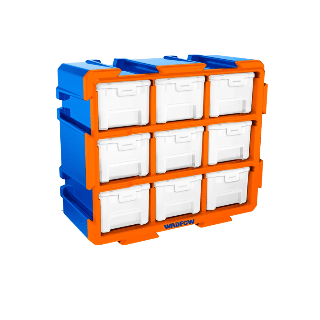 Wadfow Tool Boxes Bags & Belts Wadfow 9-Bin Modular Storage Tower 380 x 155 x 320mm - WTB8331