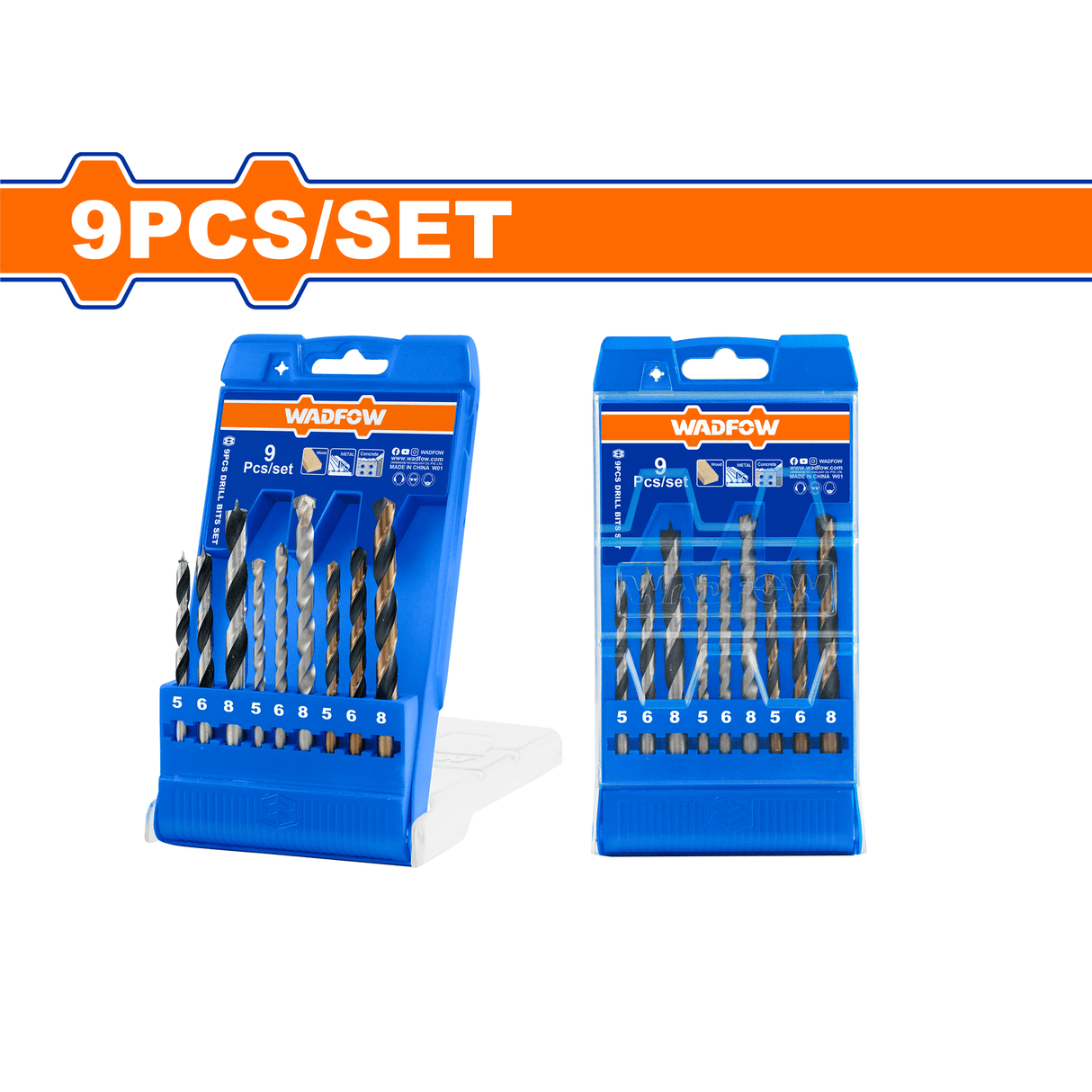 Wadfow Drill Bits Wadfow 9 Pieces Drill Bits Set - WTD6B01