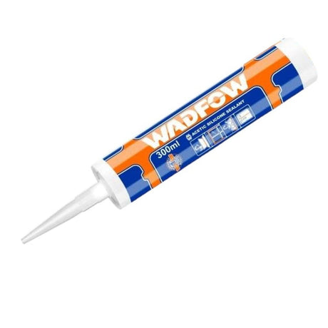 Wadfow Caulk & Sealants Wadfow Acetic Silicone Sealant - White, Black & Transparent