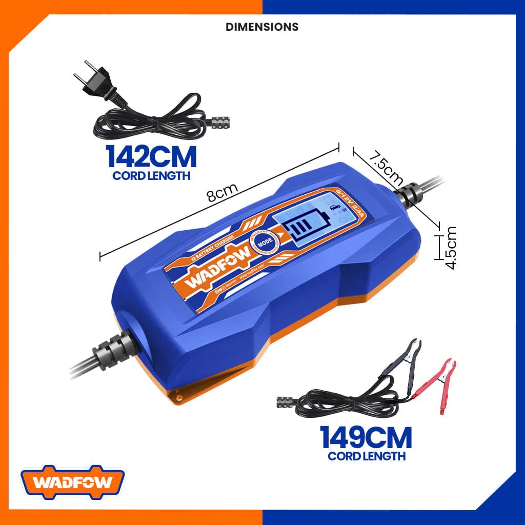 Wadfow Automotive Accessories & Maintenance Wadfow Battery Charger 6/12V - WBY1501