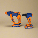 Wadfow Drill Wadfow Cordless 20V Drill 50Nm + 16mm Rotary Hammer + Two 1.5Ah Batteries - WOS240681