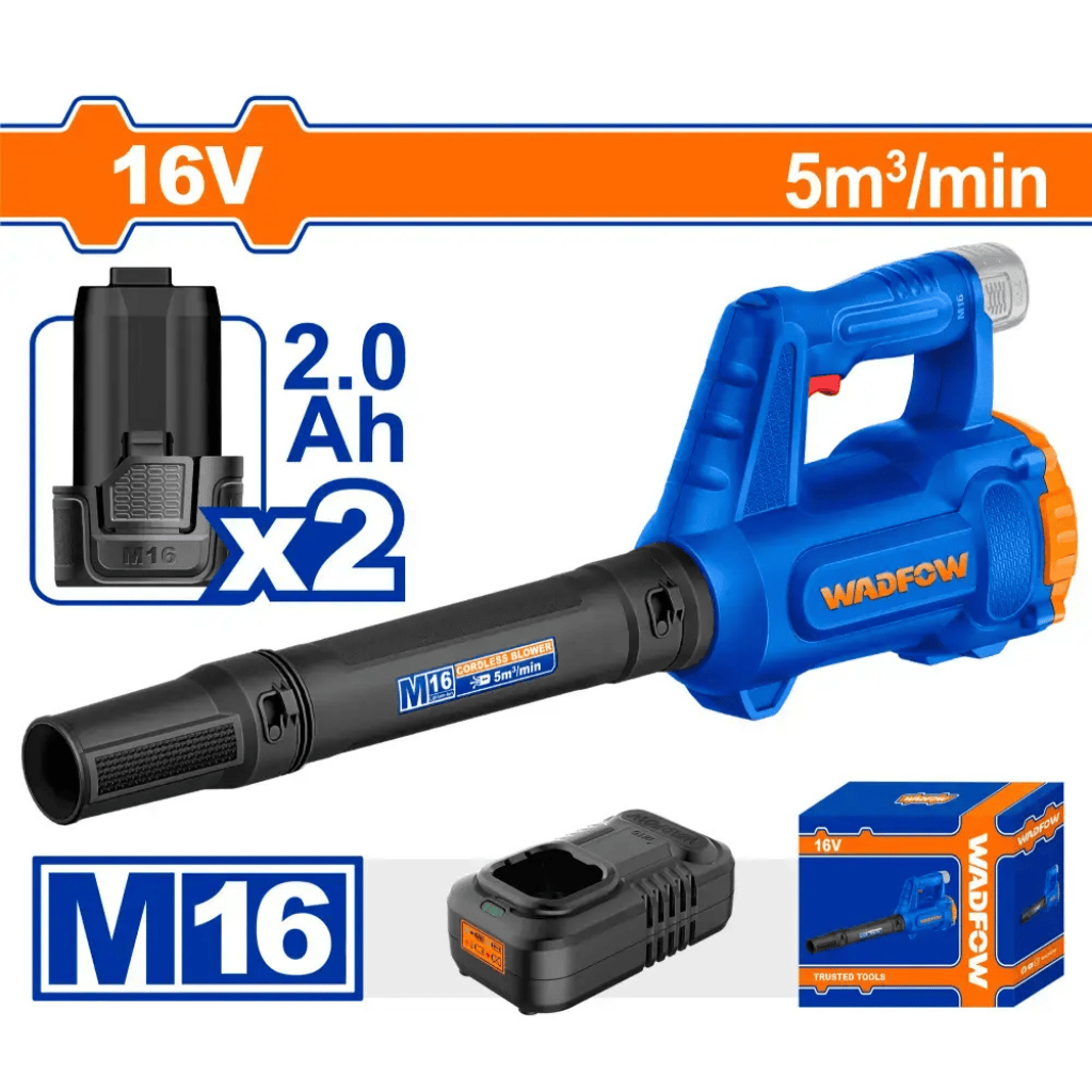 Wadfow Blower Wadfow Cordless Blower 16V With Two 2.0Ah Battery And Charger -  WBLP16182
