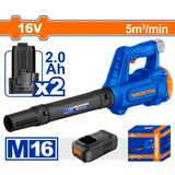 Wadfow Blower Wadfow Cordless Blower 16V With Two 2.0Ah Battery And Charger -  WBLP16182