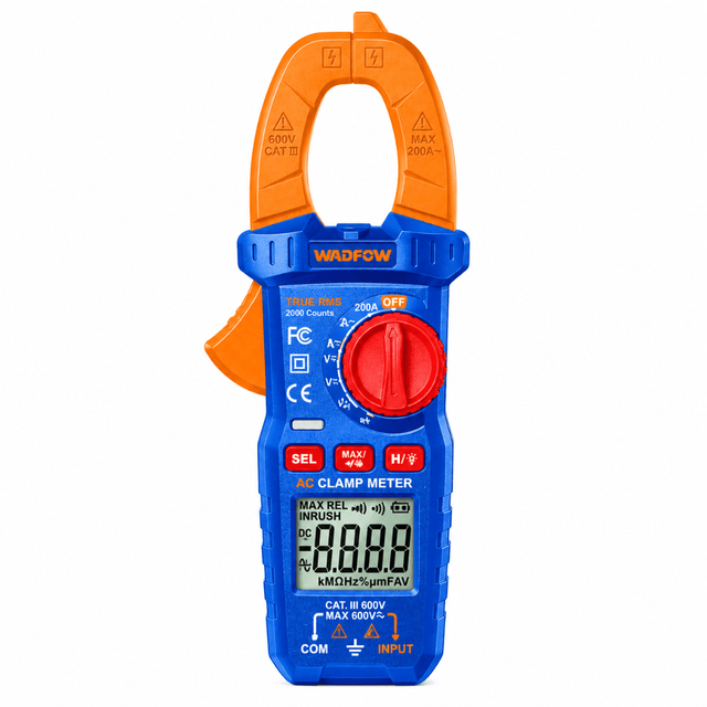 Wadfow Digital Meter Wadfow Digital AC Clamp Meter 2000 Counts 200A with True RMS Display - WDM8201
