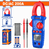 Wadfow Digital Meter Wadfow Digital DC/AC Clamp Meter 6000 Counts 200A with True RMS Display - WDM8202