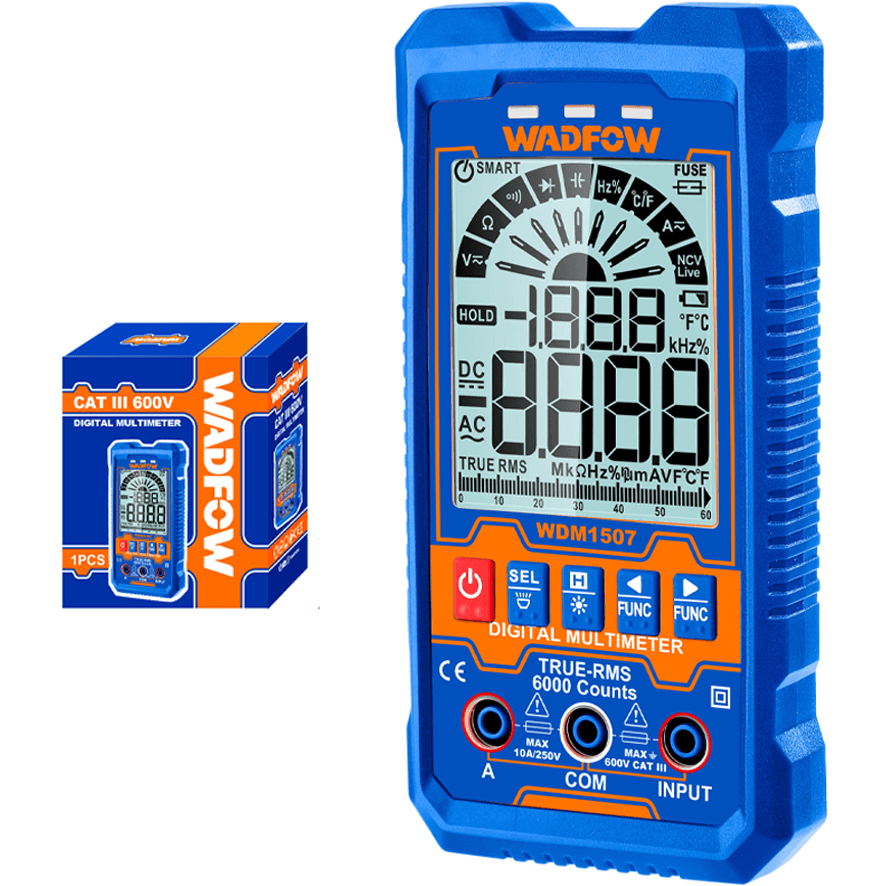 Wadfow Digital Meter Wadfow Digital Multimeter 6000 Counts 600V - WDM1507