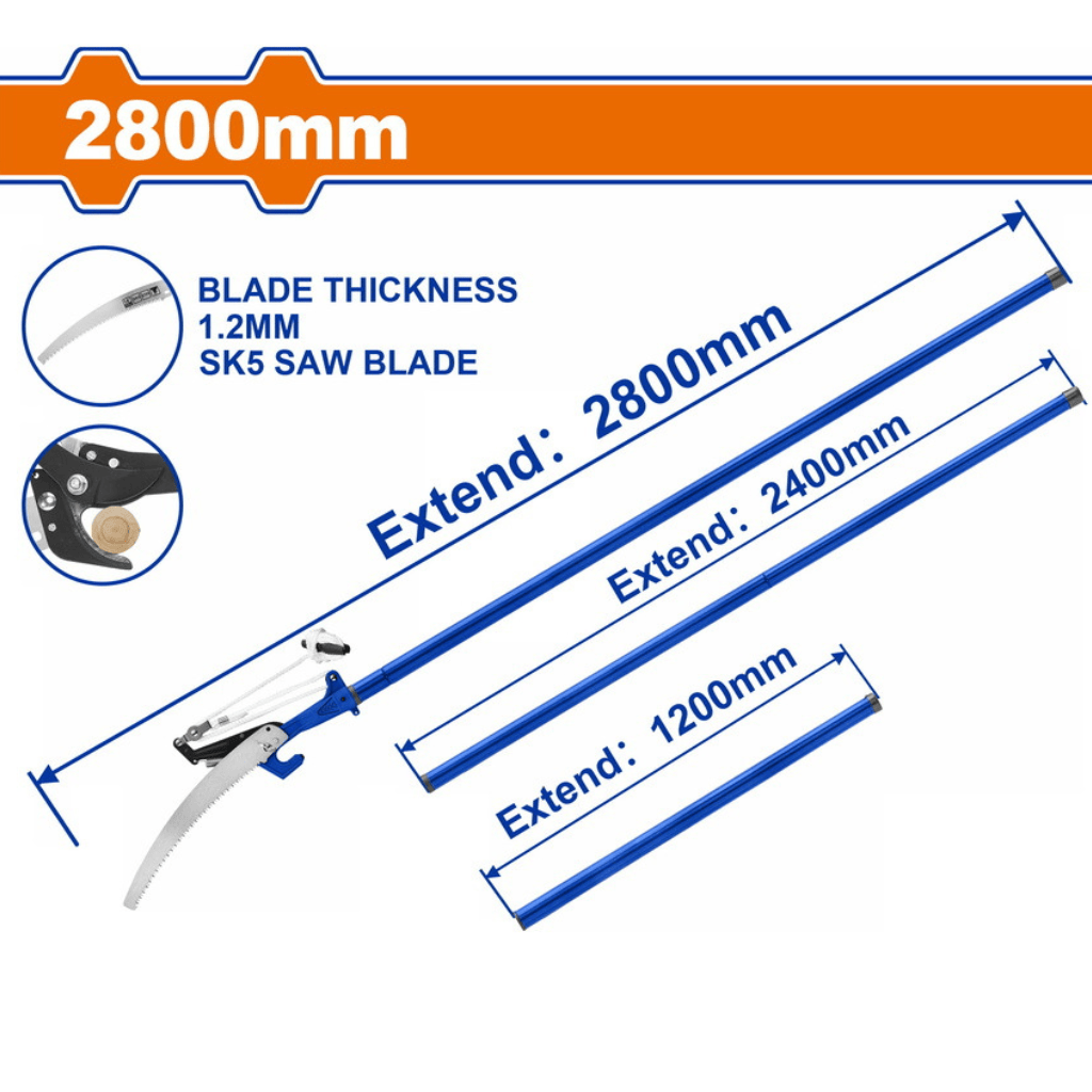 Wadfow Hand Saws & Cutting Tools Wadfow Extendable Pole Saw & Pruner - WPR4701