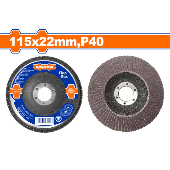 Wadfow Grinding & Cutting Wheels Wadfow Flap disc 115mm x 22mm - WYL1301 & WYL1302