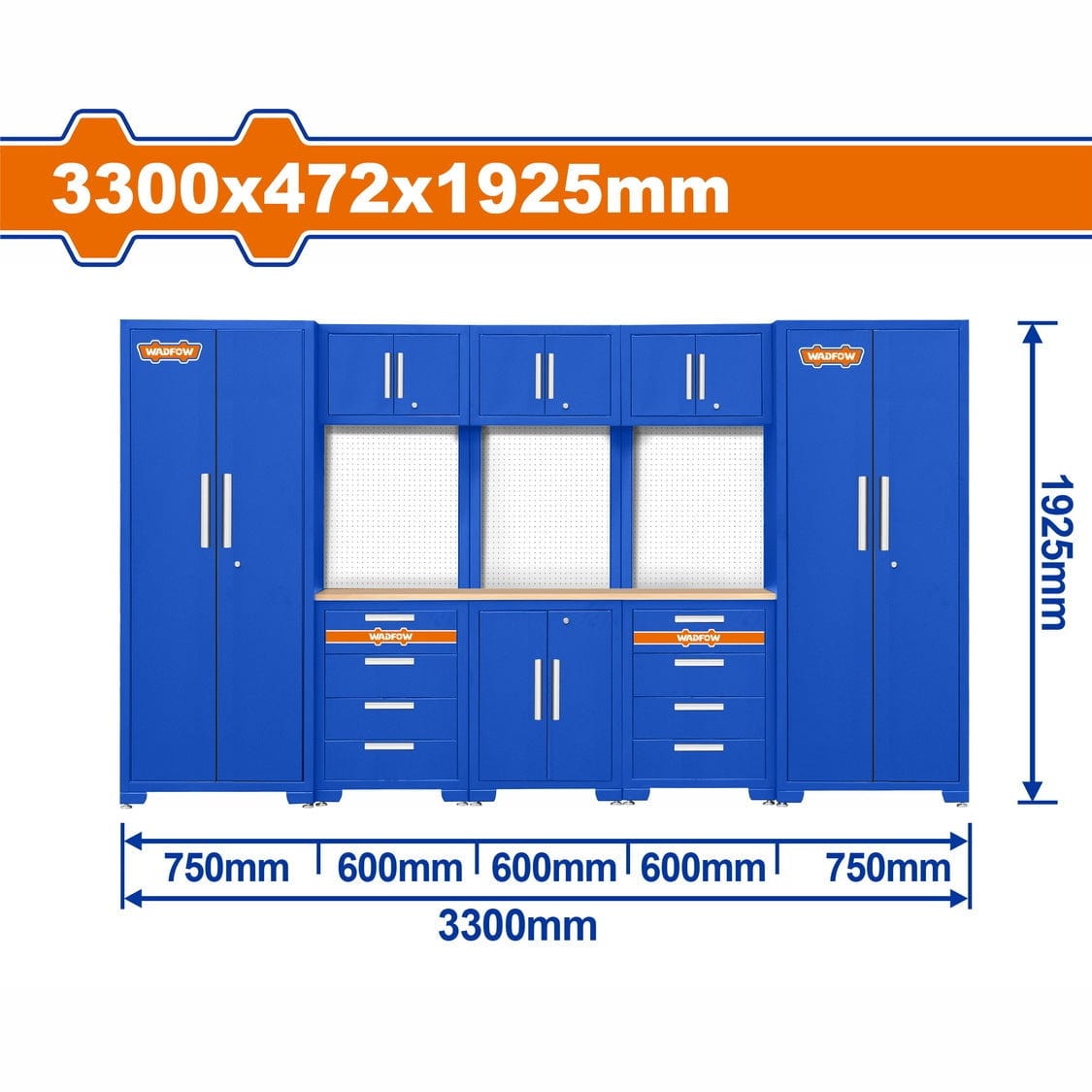 Wadfow Tool Chests & Cabinets Wadfow Heavy-Duty Modular Garage Cabinet - WCS3A08