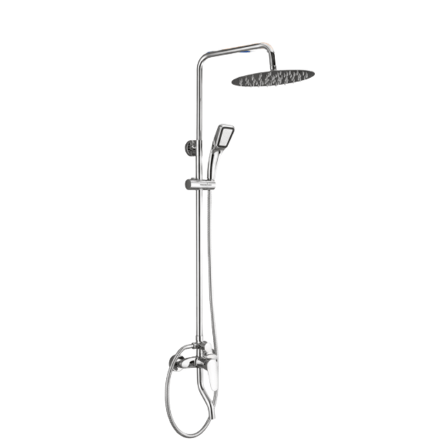 Wadfow Complete Shower Set Wadfow Hot & Cold Shower Set with Hot & Cold Mixer Faucet, Overhead Shower, Hand Shower & Accessories - WZD3501