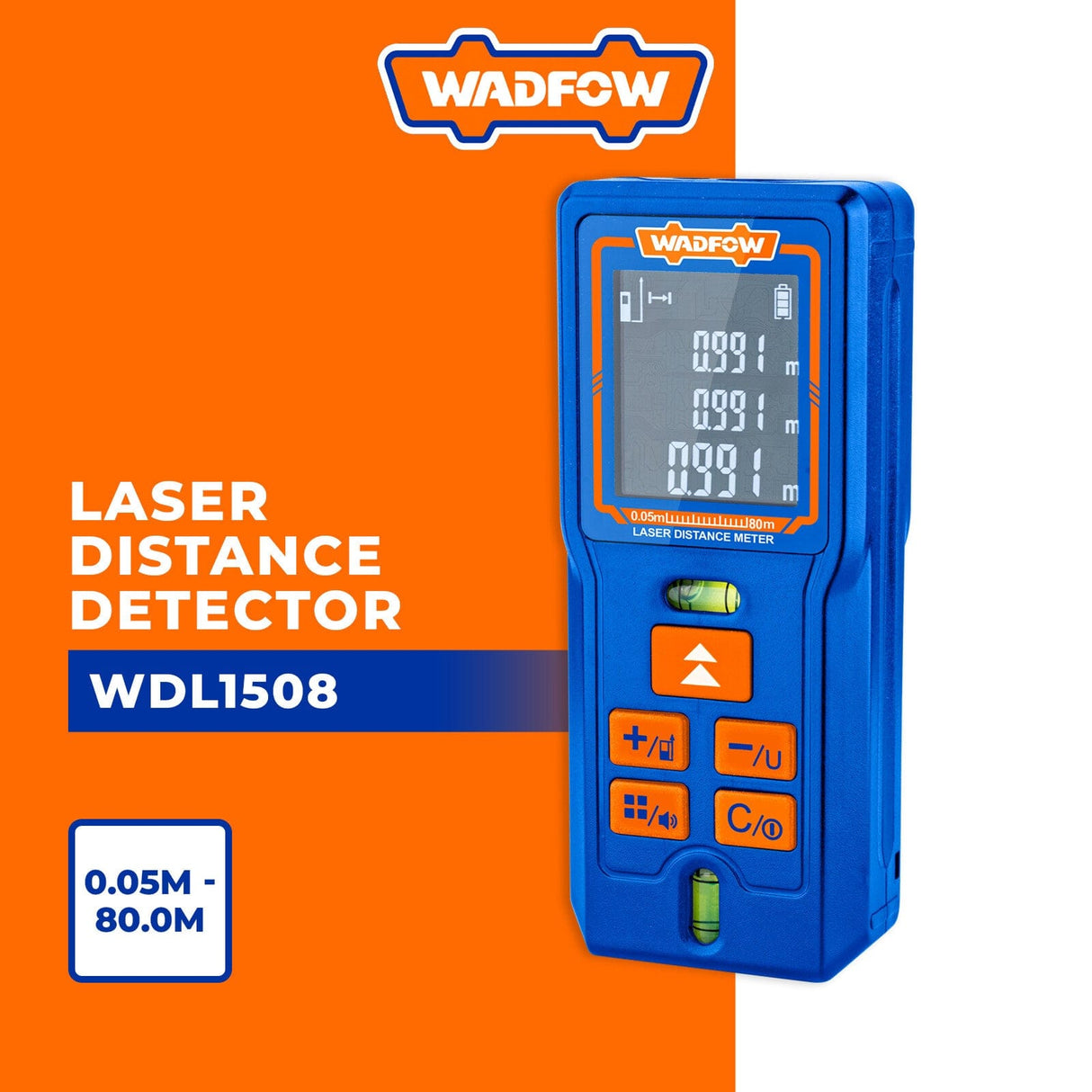 Wadfow Laser Measure Wadfow Laser Distance Detector 80m - WDL1508