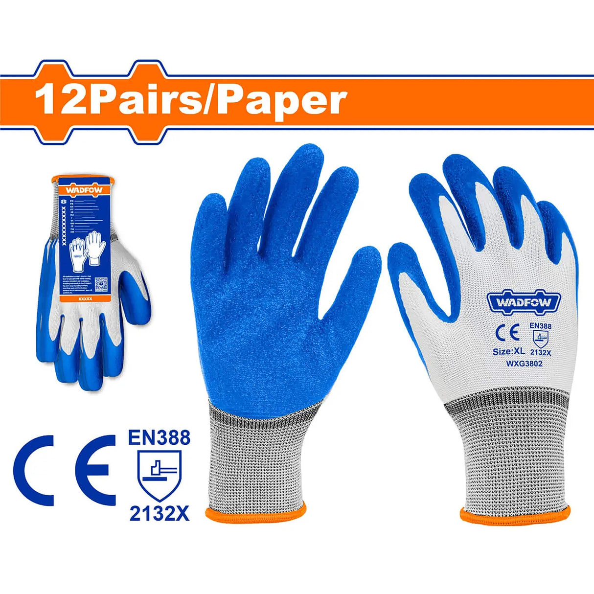 Wadfow Work Gloves Wadfow Latex Gloves - WXG3802