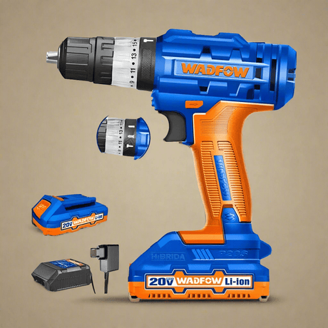 Wadfow Drill Wadfow Lithium-Ion Cordless Hammer Impact Drill 20V - WCDP522