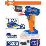 Wadfow Drill Wadfow Lithium-Ion Cordless Hammer Impact Drill 20V - WCDP522