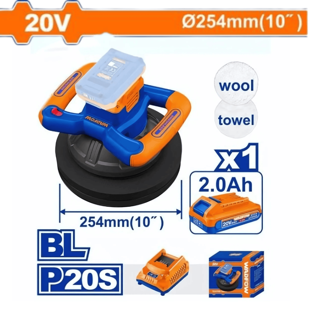Wadfow Automotive Accessories & Maintenance Wadfow Lithium-Ion Cordless Polisher 20V - WHL352541