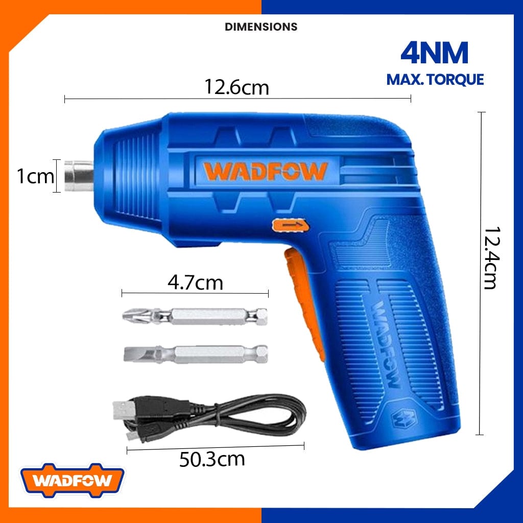 Wadfow Powered Screwdriver Wadfow Lithium-Ion Cordless Screwdriver 4V - WCV4404