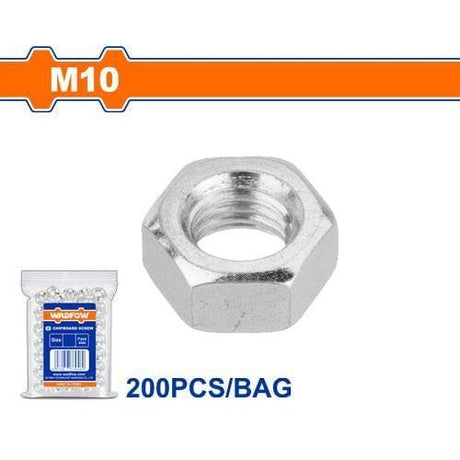 Wadfow Fasteners Wadfow M10 Carbon Steel Hex Nut Set - WMV1931