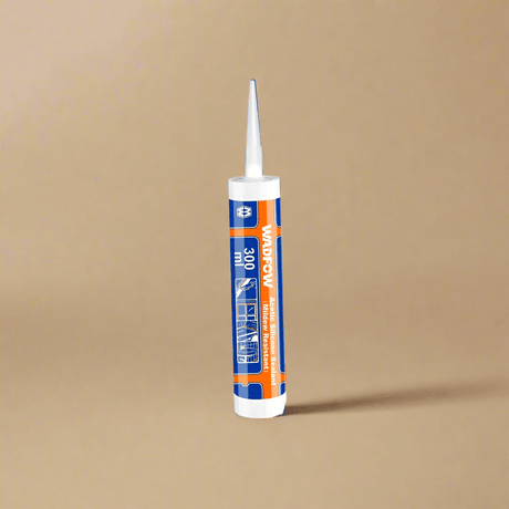 Wadfow Caulk & Sealants Wadfow Mildew Resistant Acetic Silicone Sealant - White & Transparent