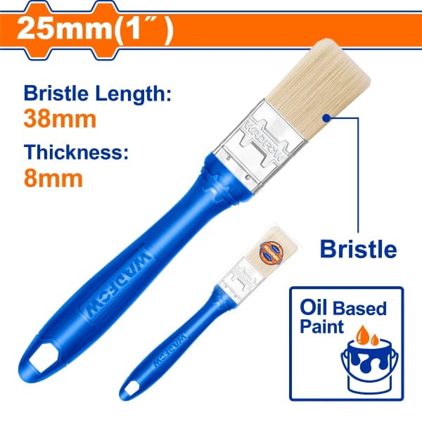 Wadfow Paint Tools & Equipment Wadfow Paint Brush for Oil Based Paint with Plastic Handle - 1", 1.5" & 3"