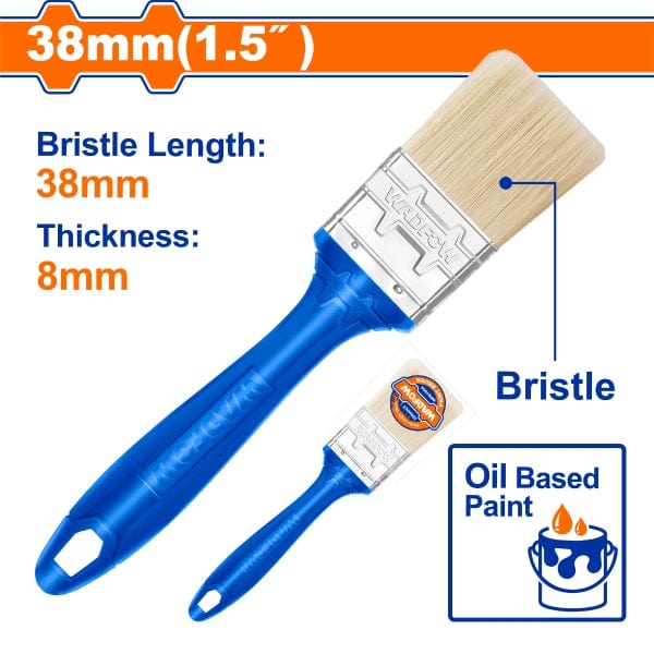 Wadfow Paint Tools & Equipment Wadfow Paint Brush for Oil Based Paint with Plastic Handle - 1", 1.5" & 3"