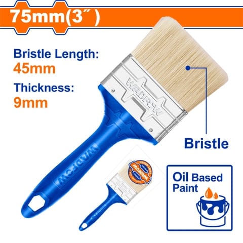 Wadfow Paint Tools & Equipment Wadfow Paint Brush for Oil Based Paint with Plastic Handle - 1", 1.5" & 3"