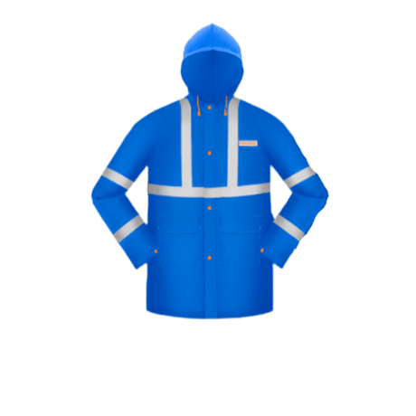 Wadfow Safety Clothing Wadfow Rain Coat With Reflective Strip - WRC400L & WRC40XL