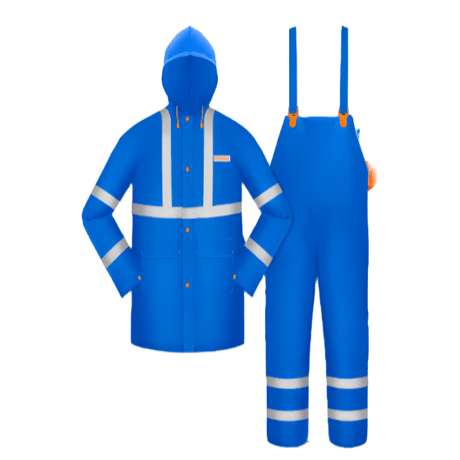 Wadfow Safety Clothing Wadfow Rain Suit With Reflective Strip - WRC500L & WRC50XL