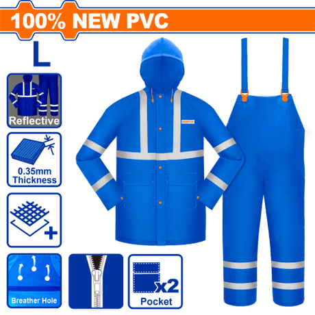 Wadfow Safety Clothing Wadfow Rain Suit With Reflective Strip - WRC500L & WRC50XL