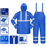 Wadfow Safety Clothing Wadfow Rain Suit With Reflective Strip - WRC500L & WRC50XL