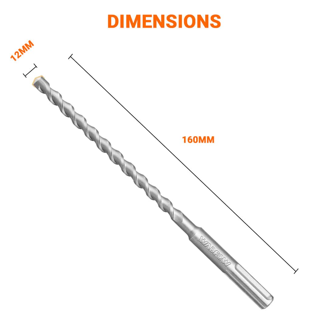 Wadfow Drill Bits Wadfow SDS-Plus Hammer Drill Bit 12x160mm - WHD1208