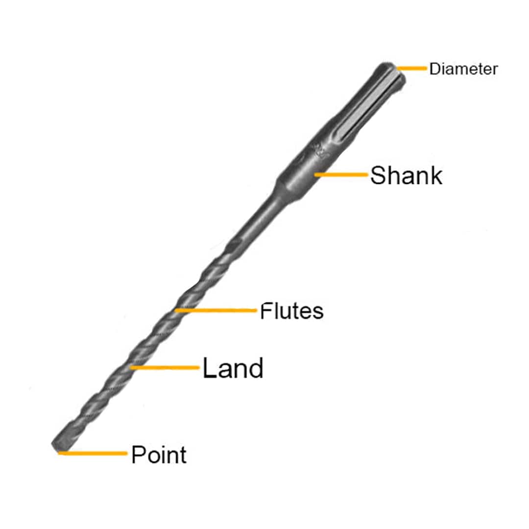 Wadfow Drill Bits Wadfow SDS-Plus Hammer Drill Bit 12x160mm - WHD3204