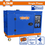 Wadfow Generator Wadfow Single Phase Diesel Generator 6500W - WDG2A80