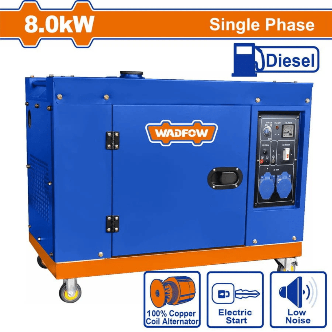 Wadfow Generator Wadfow Single Phase Diesel Generator 8000W - WDG2A100