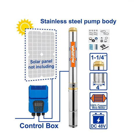 Wadfow Deep Well Pumps Wadfow Solar Deep Well Pump 1.5HP & 2.0HP - WWPDDC04 & WWPDDC05