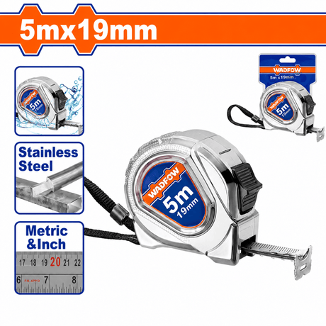 Wadfow Tape Measure Wadfow Stainless Steel Measuring Tape for Humid Environments - WMT4420 Series