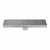 Wahkit Drains Wahkit 30cm Brushed Linear Slot Floor Drain in Stainless Steel - K-D434L