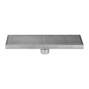 Wahkit Drains Wahkit 30cm Brushed Linear Slot Floor Drain in Stainless Steel - K-D434L
